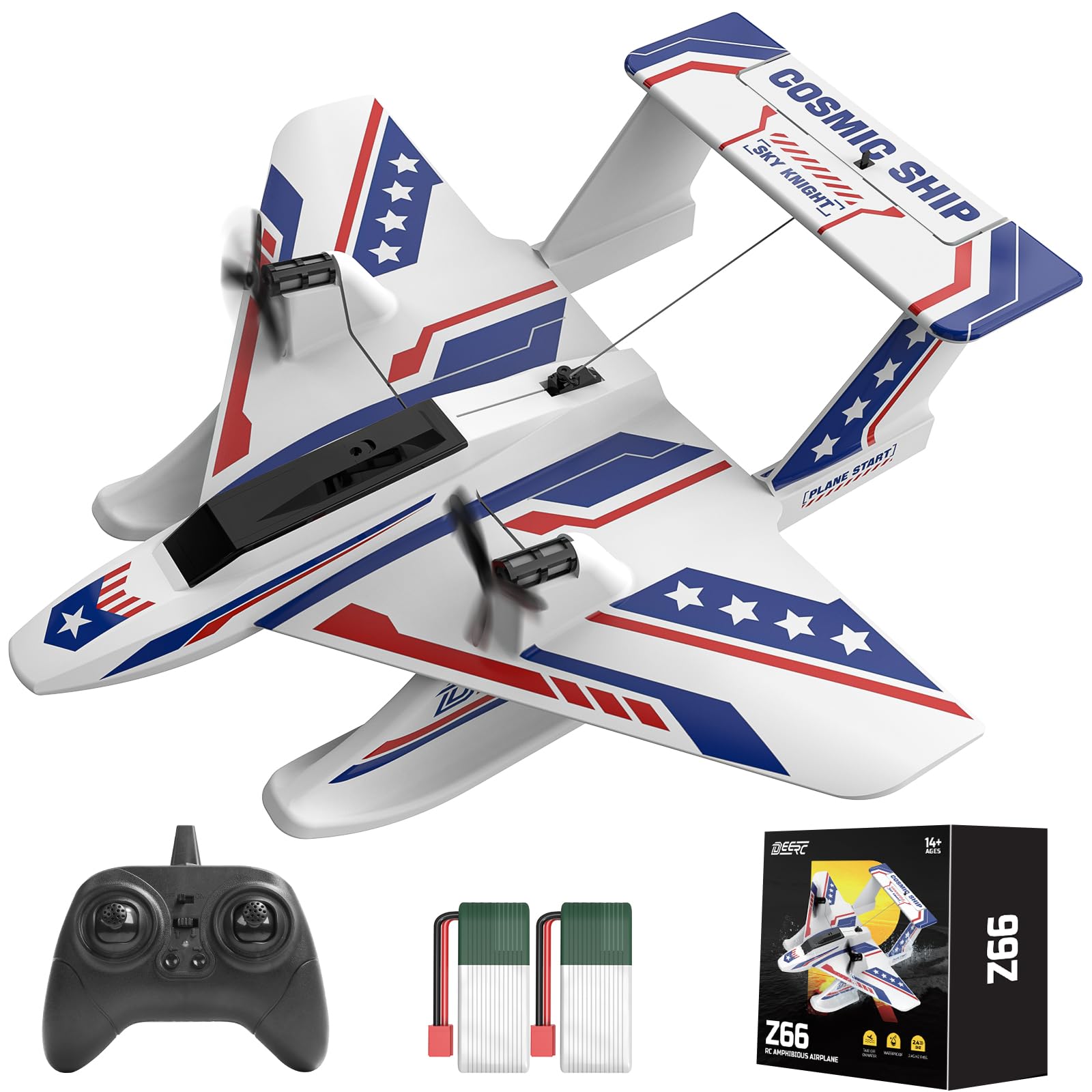 Amazon | ラジコン飛行機 おもちゃ DEERC 水陸空 戦闘機 ラジコン 100g